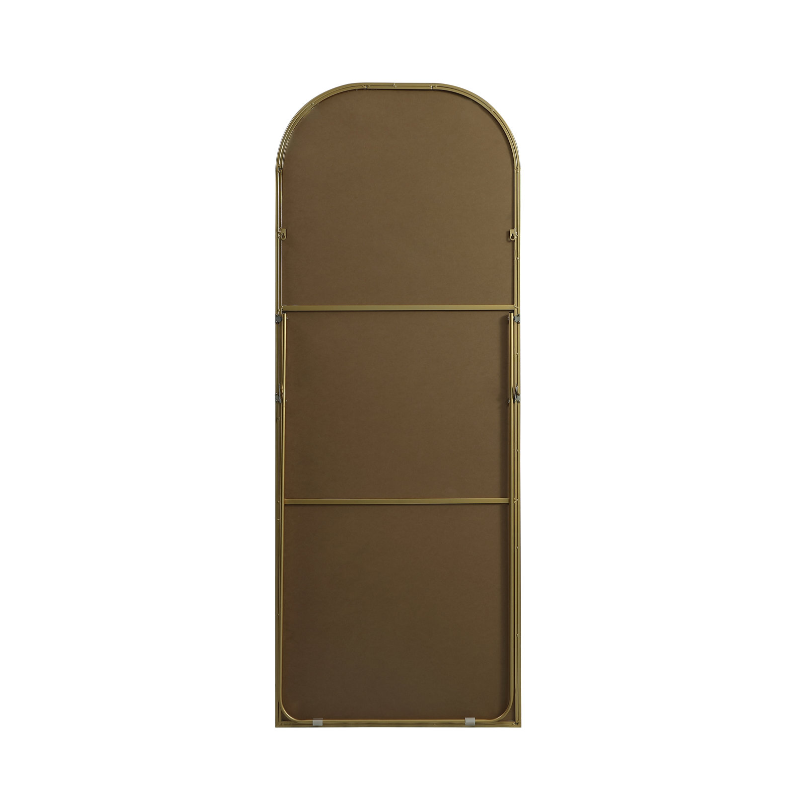 Sabine Metal Arch Floor Mirror, 74" x 28", Brass