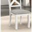 Chaises d'appoint contemporaines à dossier croisé 2 pièces avec pieds carrés pour salle à manger en chêne blanc et coussin Modern