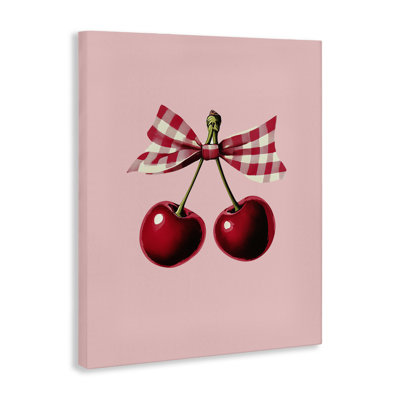 Cerises avec toile Vichy Bow, design par Christine Simpson Art