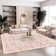 Vintage Distressed Non Slip Washable Rug(Pink)