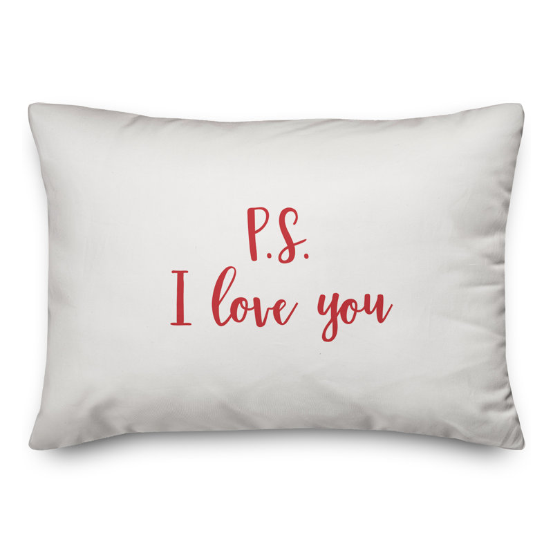  P.S. Coussin décoratif I Love You, Rouge / Blanc