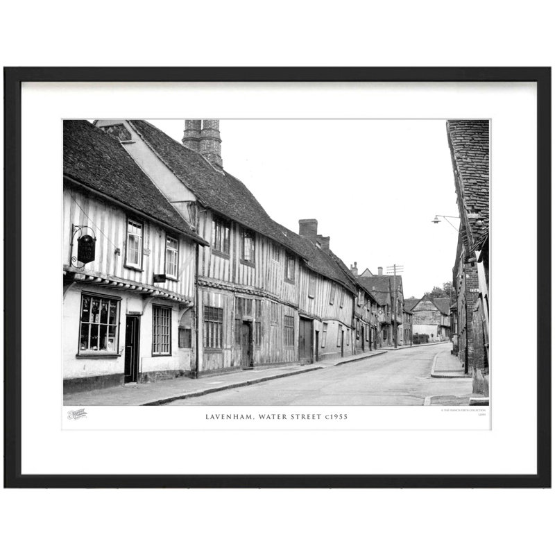 Lavenham, Water Street C1955 1 Piece Single Picture Frame Wall Art, 28cm H x 36cm W x 2.3cm D