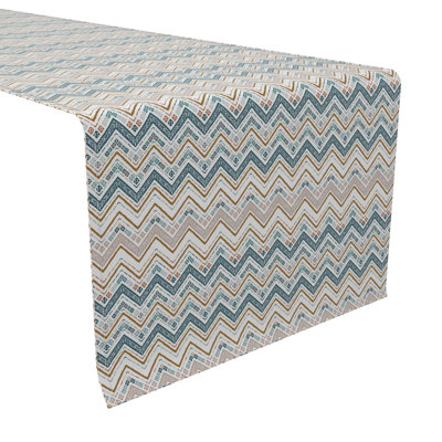 Fabric Textile Products, Inc. Table Runner, 100% Cotton, 16X72", Boho Chevron