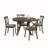 47.24''Round Rubber Wood Dining Table For 4-6 With Wooden Trestle Pedestal Base,Modern Kitchen Wooden Table Dinner Table For Dining Room, Living Room,Oak(1Table)-109931136