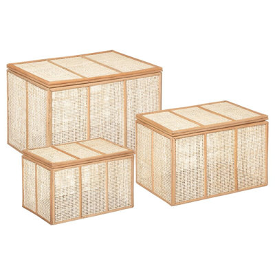 Beaman 3 Piece Wicker Trunk Set