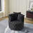 Button Tufted Velvet Upholstered Swivel Chair-538066444