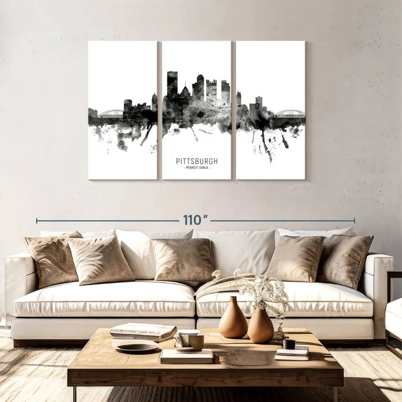 Sébbie, Pittsburgh, Pennsylvanie, horizon X, H 48 po x l 74 po