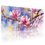 «Magnolia Pink Magnolia Blossoms On Branches», ensemble de 3 impressions sur toile-669531072