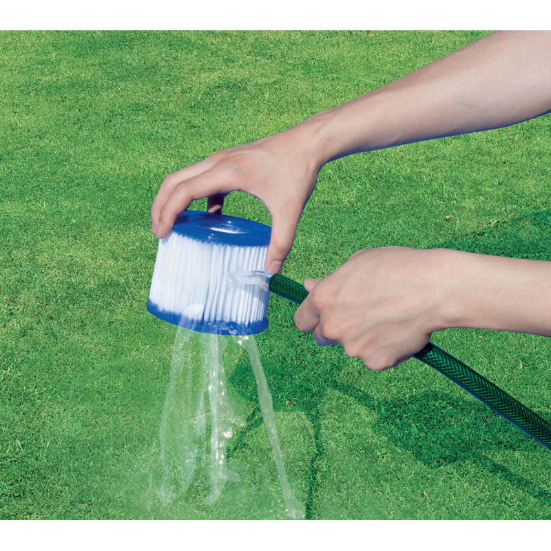 Intex 10 x 2.5 Foot Above Ground Pool + Filter Cartridge (2 Pack) + Filter Pump