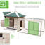 Poulailler d'extérieur 77 po avec nichoir - poulailler en bois pour le jardin. Protection contre les intempéries, accès facile, rampe, cour ventilée., Propre, plateau amovible, puits