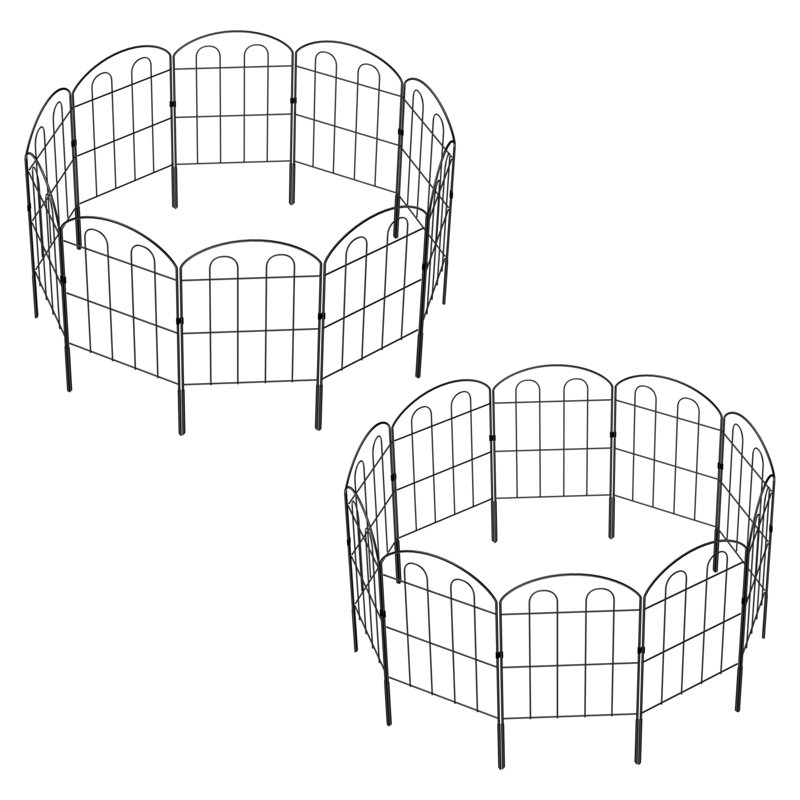 Panneau de clôture décoratif pliant en métal H 2 pi x l 1 pi