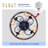 19" Caged Flush Mount Ceiling Fan With Light Kit, Remote Control, Dc Motor, 6 Speed, Reversible, Timer, Matte Black, Bulbs Not Included