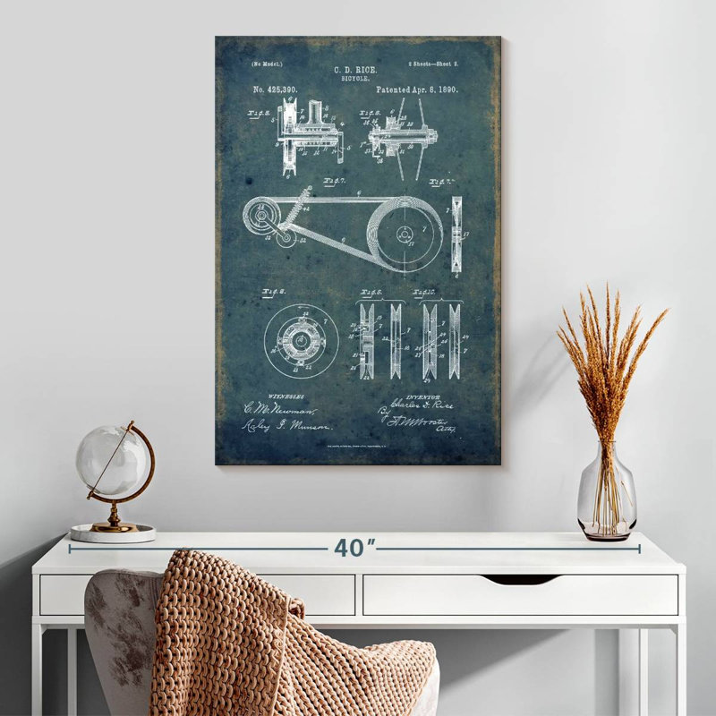 Blue Bicycle Kynaat, 30" H x 20" W