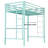 Maranto Kids Twin Metal Loft Bed Frame with Ladder and Guardrails-2050166769