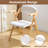 Upholstered Padded Stackable Folding Dining Chair with Armrests-1771724575