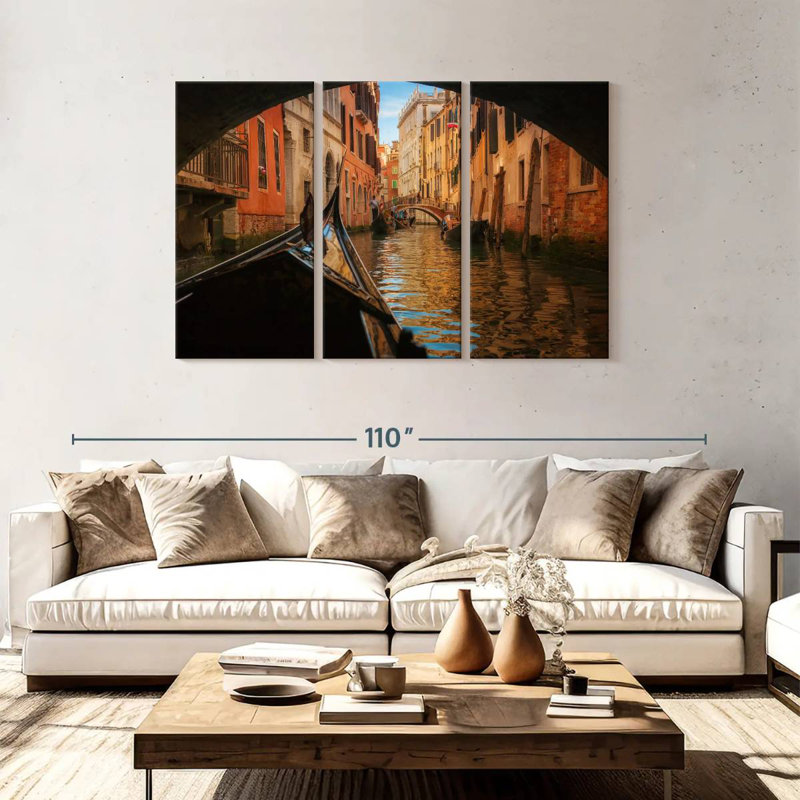 Nicci Gondola Under Bridge, 48" H x 74" W