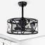 20''Industrial 5-Blade  Ceiling Fan With Remote Control ,5 Abs Blades Small Size Ceiling Fan--Black Matte