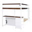 Lit superposé double avec lit gigogne simple, rangement et bureau, blanc et noyer-2027352467-2027352466