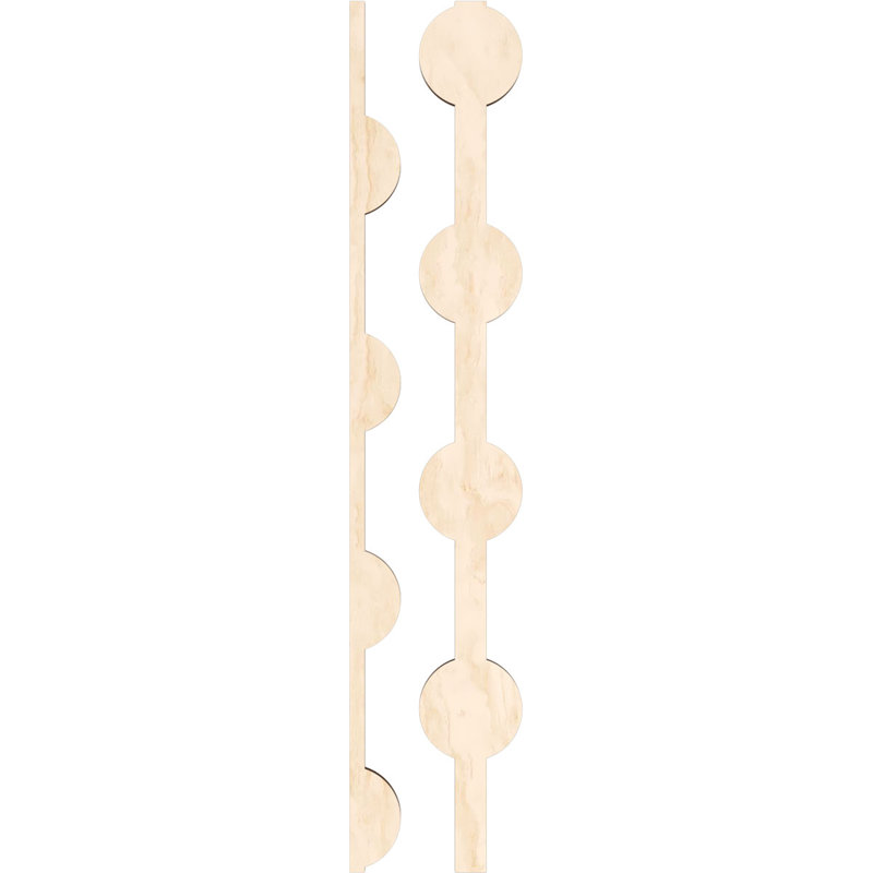 Birch Adjustable Decorative Wood Slat Wall Panel Kit, 47"