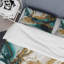 Ensemble de housse de couette géométrique turquoise et or-107147001