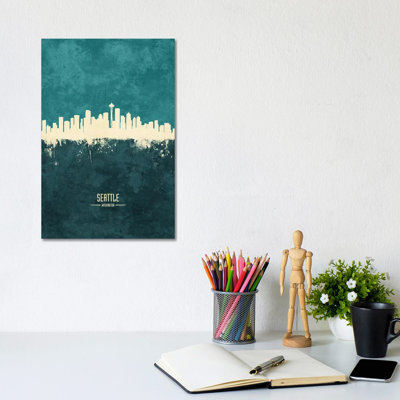 " Seattle Washington Skyline " by Michael Tompsett Painting Print