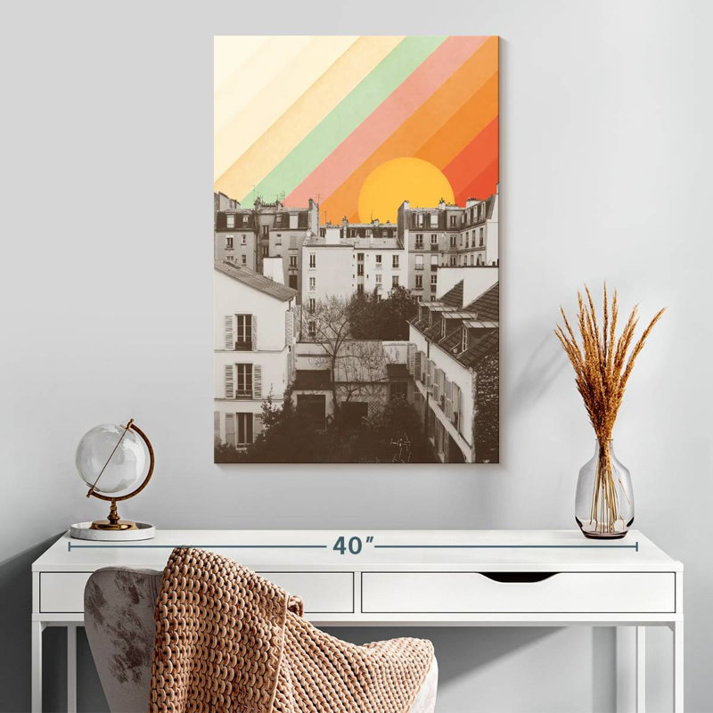 Sirci arc-en-ciel au-dessus de Paris, H 30 po x l 20 po