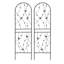 Ensemble de 2 treillis de jardin en métal antirouille pour plantes grimpantes-1611165278