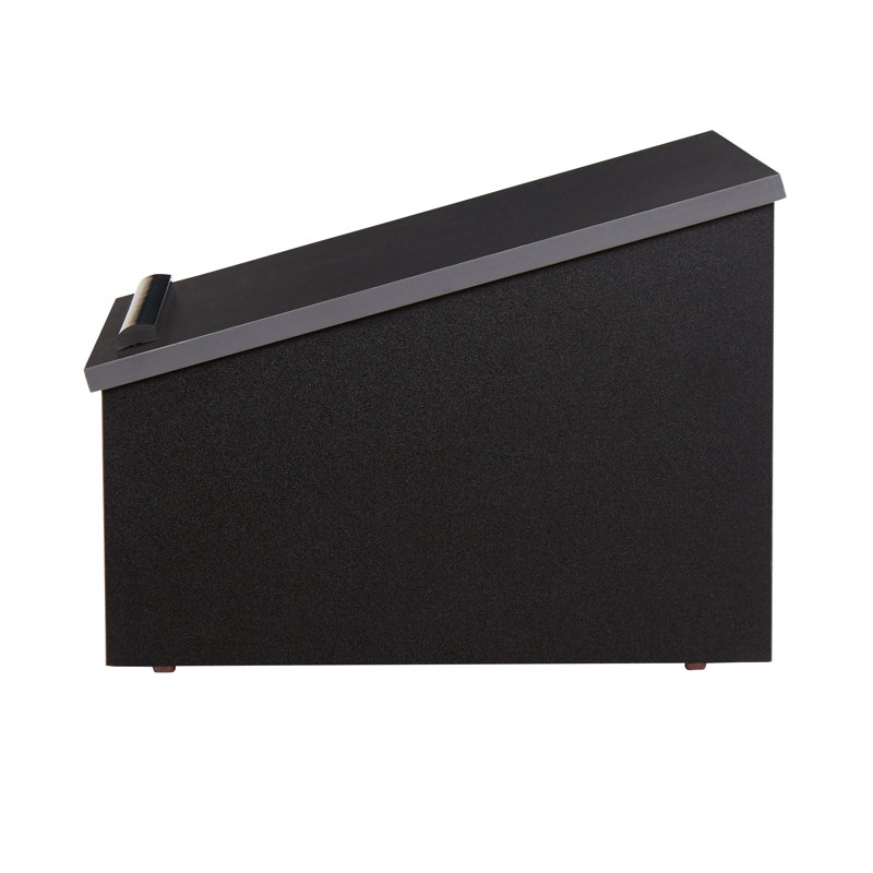Black Thermofused Melamine Tabletop Lectern with Storage