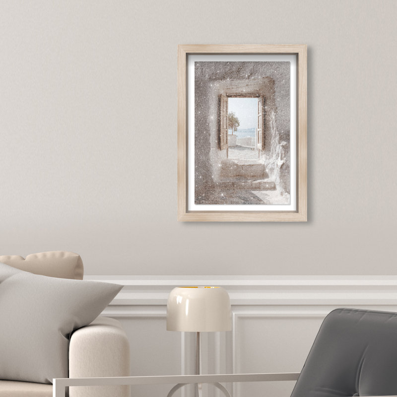 Mortar Meditation Print by Oliver Gal, 16.5"H x 11.5"W, Natural Oak Shadowbox