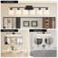 Éclairage pour meuble-lavabo noir 6 lumières, luminaires de salle de bain modernes 38 po pour miroir, luminaires de salle de bain mat, appliques murales noires pour le salon de la chambre à coucher
