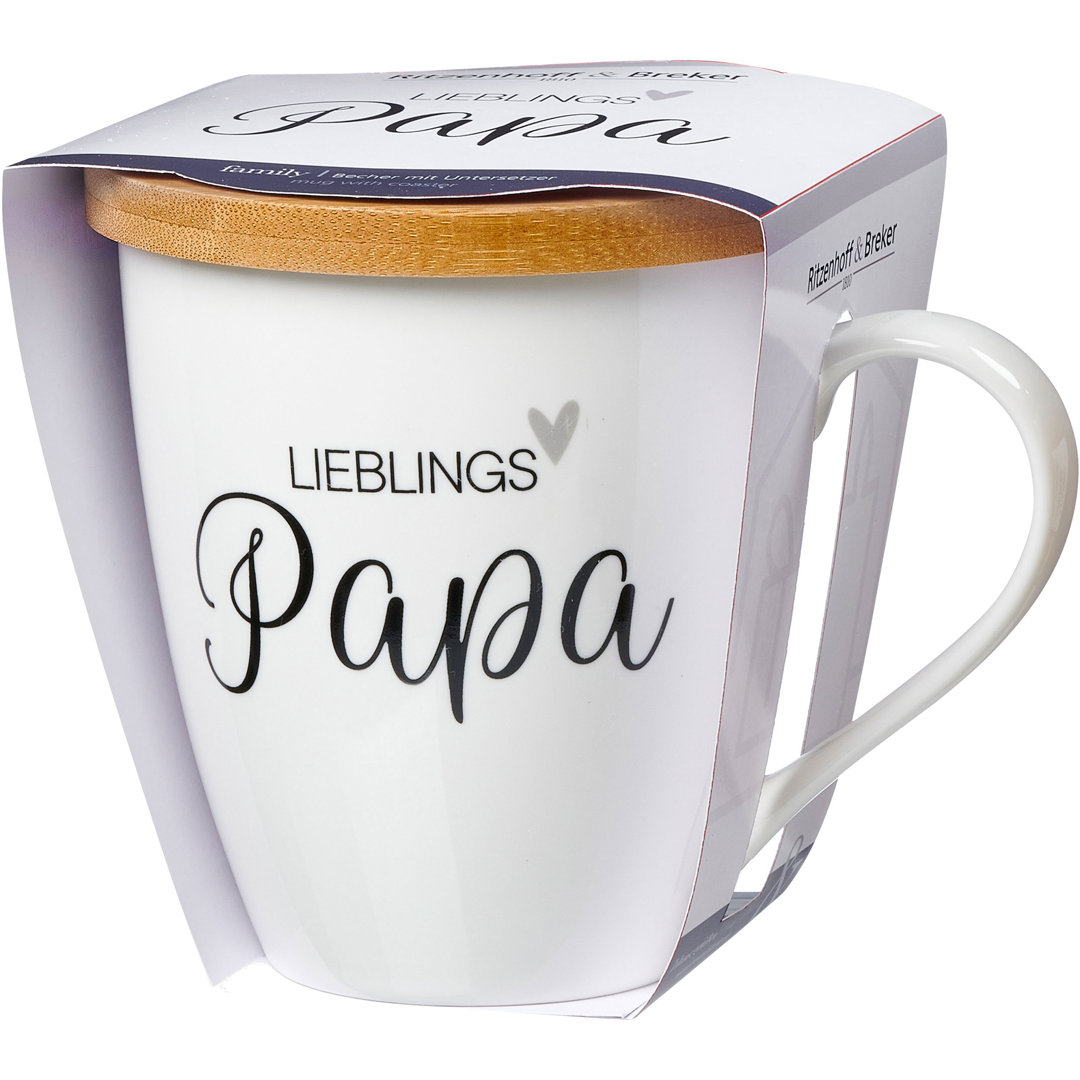 Becher Family Papa mit Untersetzer