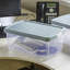 Wham Clip 10.5L Rectangular Plastic Storage Boxes with Secure Clip Lock Lids. L:39 x W:24 x H:15.5cm Clear/Stone/Slate Grey-1941650326
