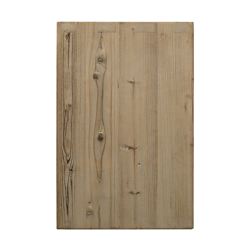 Natural Wood Waterfall Console Table with Storage Drawers