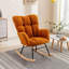 Fauteuil oscillant confortable en peluche pour chambre de bébé et de salon, caramel