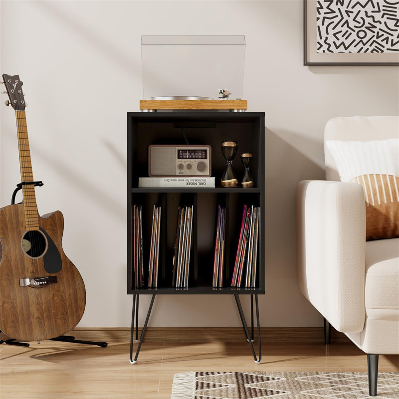 Bemadette 88cm H Media Shelves, Black
