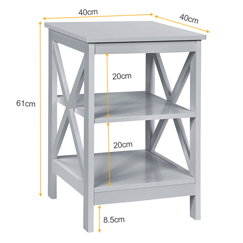 Quane End Table, Grey