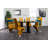 Eubanks High Gloss Double Pillar Dining Table Set with 6 Luxury Upholstered Dining Chairs-1867970895-1769748619-1769748618