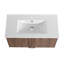 Ensemble de meuble-lavabo mural 36 po avec lavabo, ébène brun