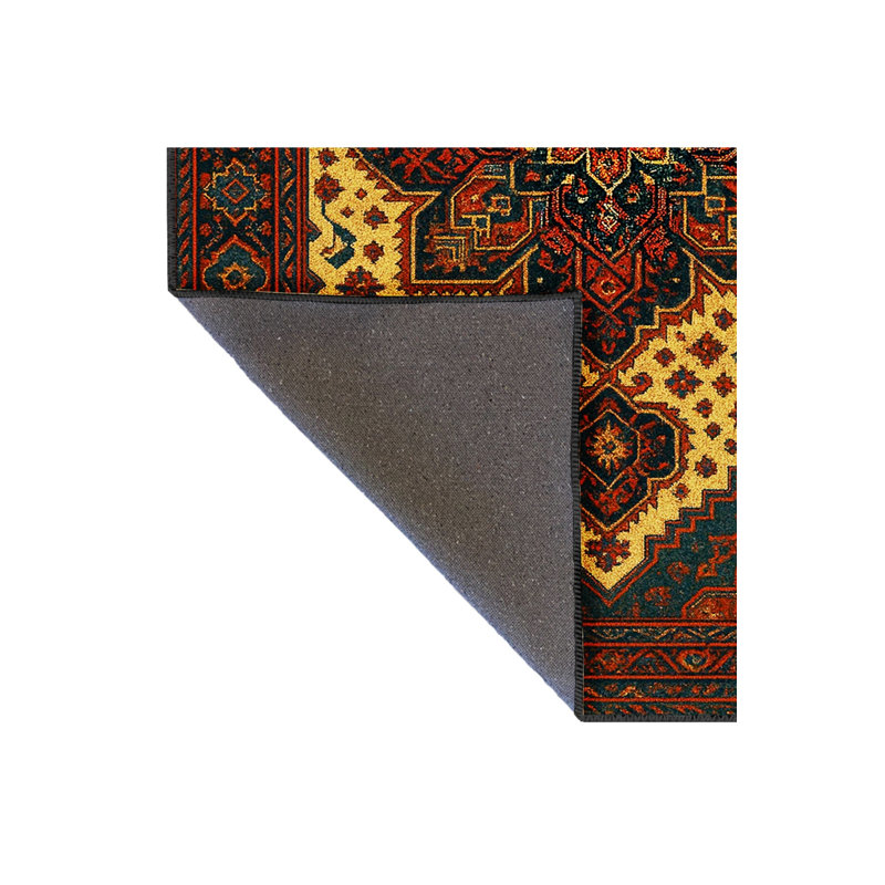 Tapis blanc tissé à motif lavable Mosso, 4'7" x 6'7"