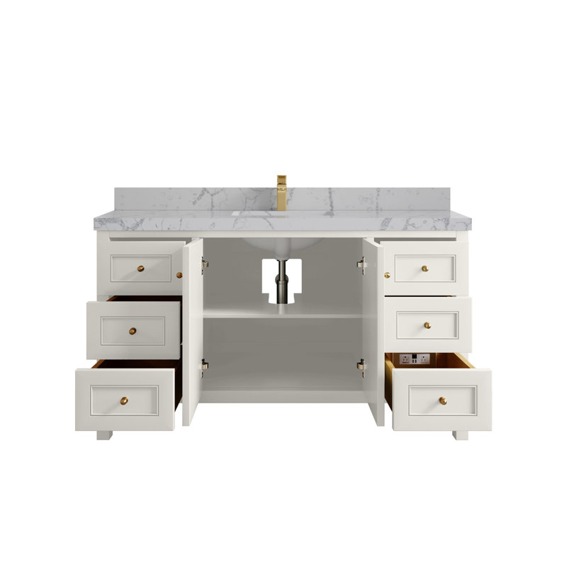 Nashville X P 22 po De salle de bain Quartz gris Piatra, Albâtre, Venatino