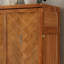 Queen Solid Wood Murphy Bed with Built-In USB Charging Station and Geometrical Decoration Panel-971686098