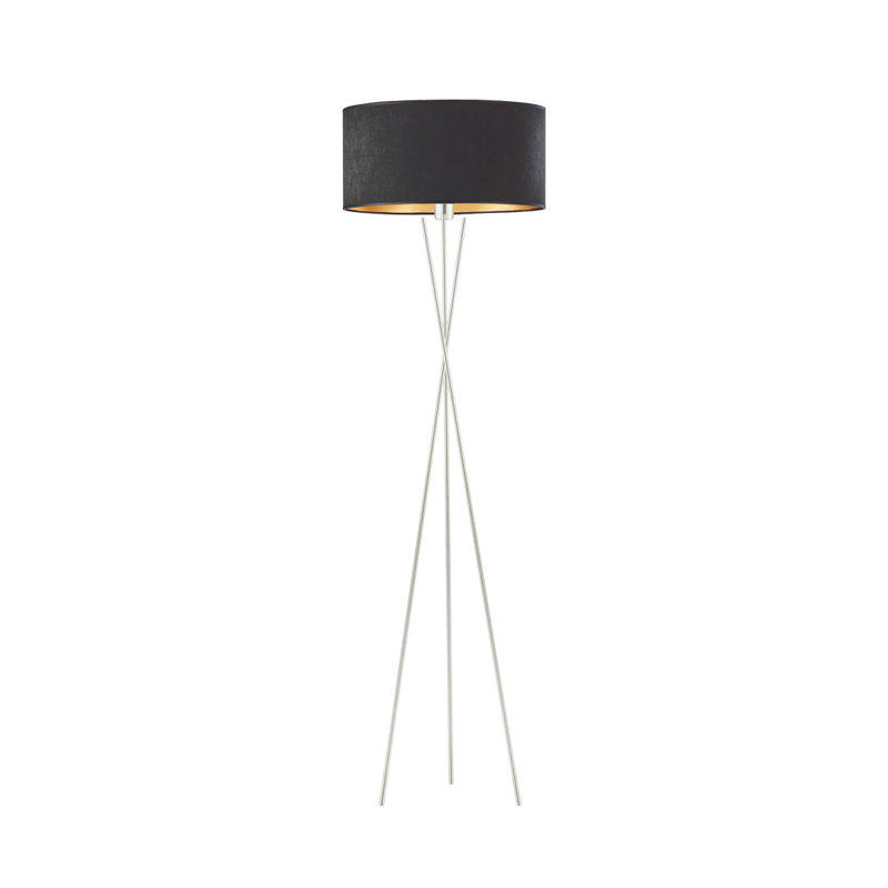 Lareyna 160cm Tripod Floor Lamp, Black/Gold