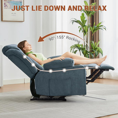 Fauteuil inclinable, canapé inclinable manuel avec massage et chaleur