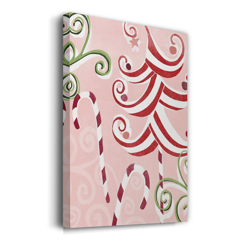 «Candy Cane Holiday II», reproduction sur toile, H 18 po x l 12 po x P 1,5 po