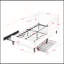 Structure de lit simple tapissier avec 2 tiroirs de rangement