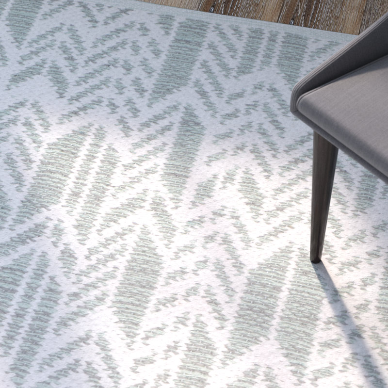 Legaspi Hand Woven Performance Chevron Rug, Rectangle 5' x 8'