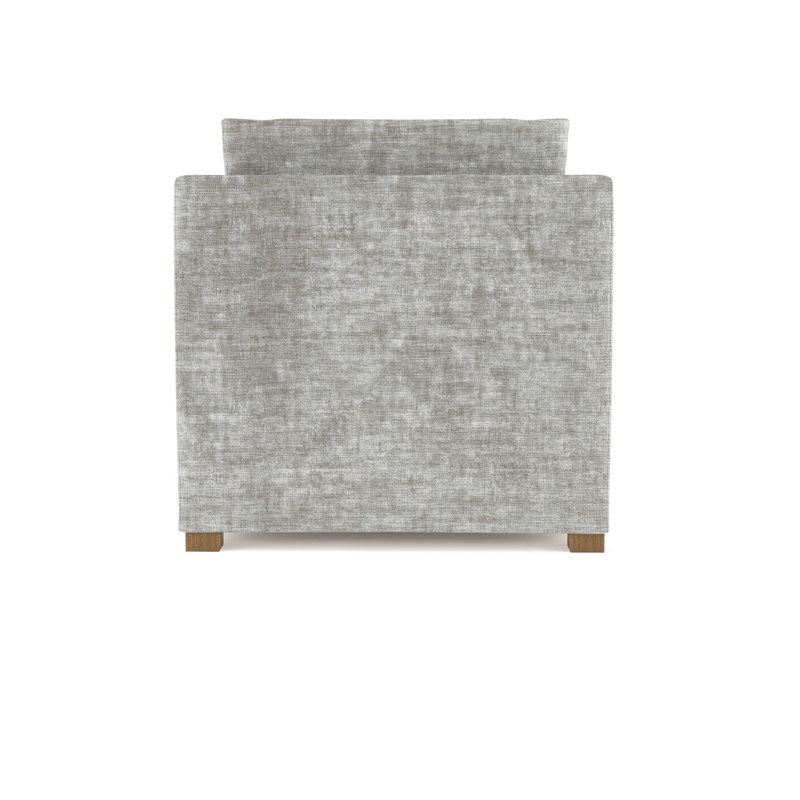 Madison Chaise Lounge, Plush Velvet Oyster, Weathered