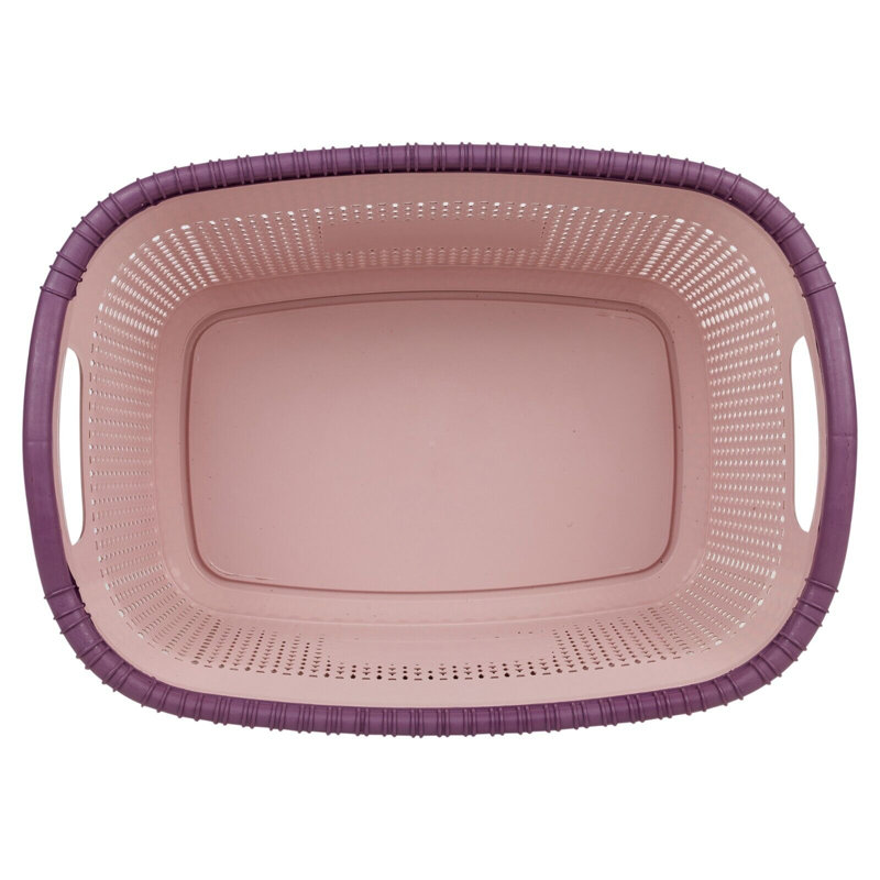 Rebrilliant Plastic Decorative Basket, Pink