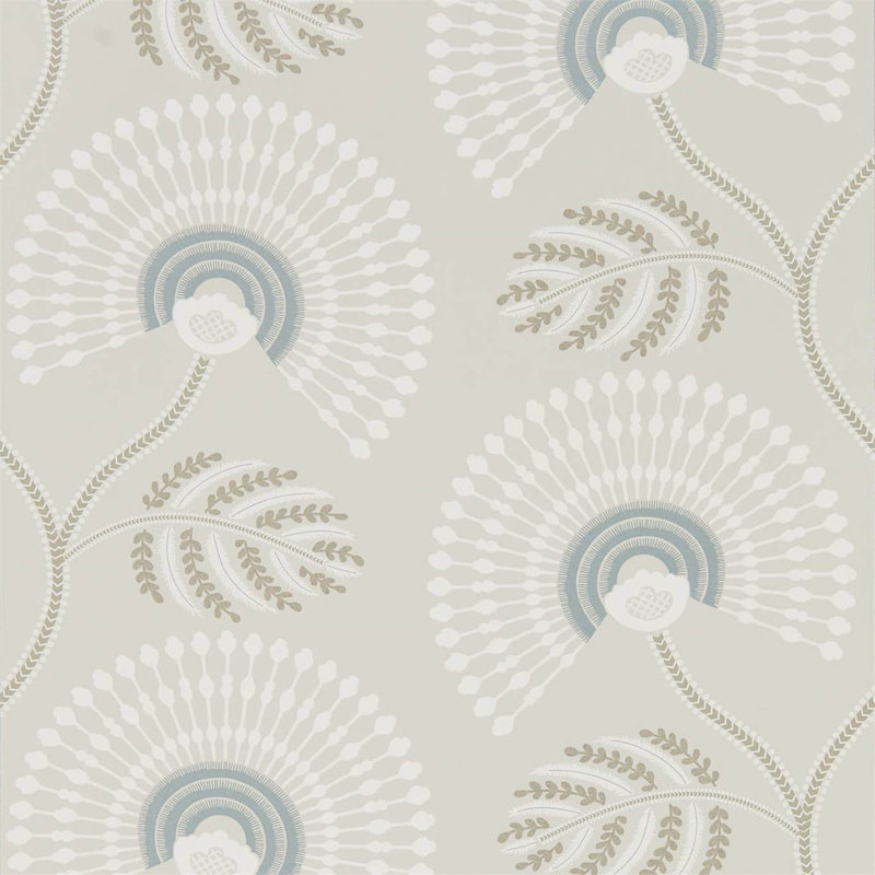 Louella 10.05m x 52cm Wallpaper Roll, Seaglass/Pearl