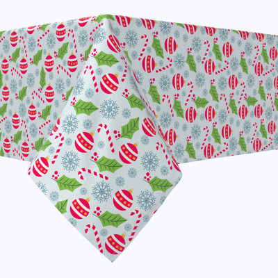 Efkea  Rectangular Tablecloth, 100% Cotton, Time For Christmas